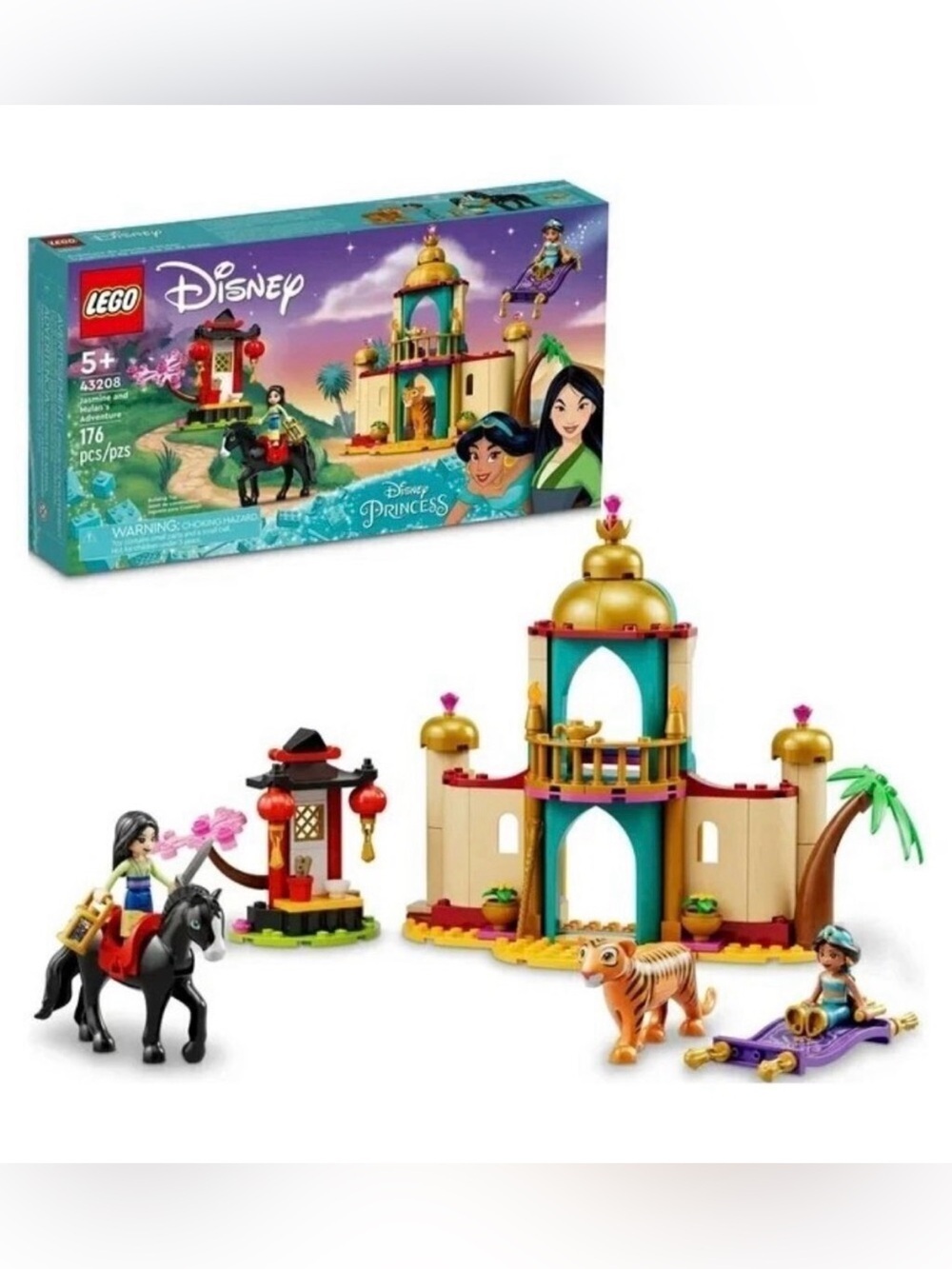 LEGO Disney Princess Jasmine & Mulan’s Adventure 43208 – Retired Set, New Sealed